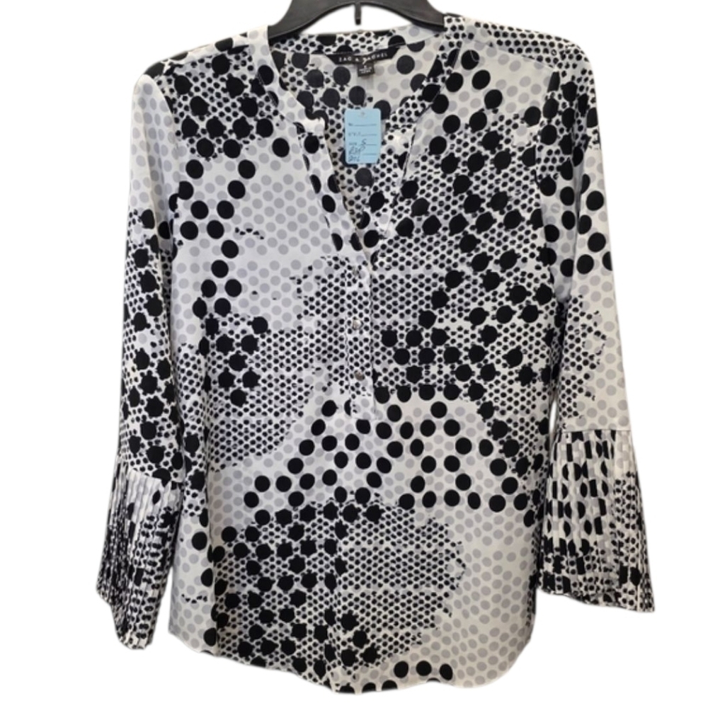 Zac & Rachel Black and White Polka Dot Blouse